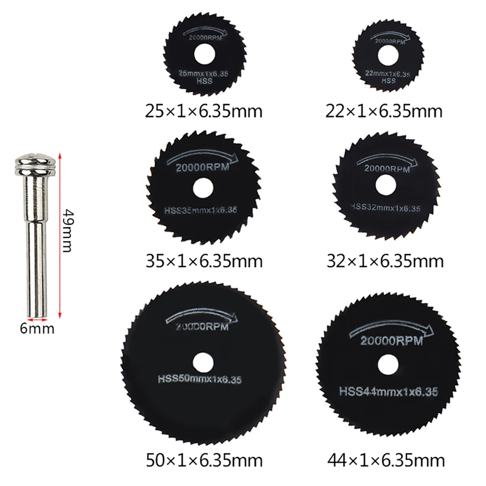 7 шт. Металл HSS дисковая пила Высокоскоростная сталь деревообрабатывающие