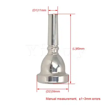 Yibuy Silver Euphonium/ Baritone Mouthpiece Trom Mouthpiece Brass Silver Plated
Yibuy Silver Euphonium/ Baritone Mouthpiece Trom Mouthpiece Brass Silver Plated
