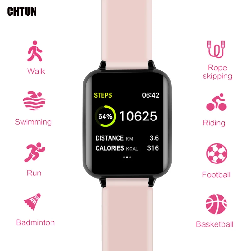 CHTUN B57 Smart watches Waterproof Sports for phone Smartwatch Heart Rate Monitor Blood Pressure Functions For Women men kid
CHTUN B57 Smart watches Waterproof Sports for phone Smartwatch Heart Rate Monitor Blood Pressure Functions For Women men kid