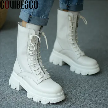 COVIBESCO Female Genuine Leather Cross Tied Handmade Shoes For Women Platform Chunky Heels Pumps Night Club Party Shoes Woman
COVIBESCO Female Genuine Leather Cross Tied Handmade Shoes For Women Platform Chunky Heels Pumps Night Club Party Shoes Woman