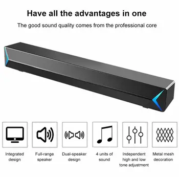 BEESCLOVER Portable Computer Speakers USB Speaker Subwoofer Multimedia USB Strip-type Speaker for Computer Laptop
BEESCLOVER Portable Computer Speakers USB Speaker Subwoofer Multimedia USB Strip-type Speaker for Computer Laptop