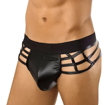 Sexy Men Faux Leather Open Butt Gay Briefs sexy Men's G-string Sexy T-back Pouch Briefs U Convex Gay Underwear Slip Homme 2020
Sexy Men Faux Leather Open Butt Gay Briefs sexy Men's G-string Sexy T-back Pouch Briefs U Convex Gay Underwear Slip Homme 2020