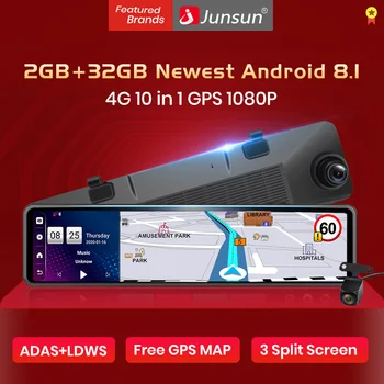 Junsun 12" Full Screen Car Android Mirror 1080P DashCam Dual Lens Car DVR WiFI 4G GPS Navigator Remote Control 24H Park Monitor
Junsun 12" Full Screen Car Android Mirror 1080P DashCam Dual Lens Car DVR WiFI 4G GPS Navigator Remote Control 24H Park Monitor