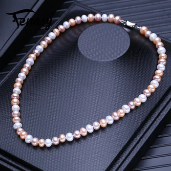 FENASY Natural Freshwater Pearl Necklaces For Women Handcrafted Multicolor Long Necklace Wedding Jewelry Neck Accessories
FENASY Natural Freshwater Pearl Necklaces For Women Handcrafted Multicolor Long Necklace Wedding Jewelry Neck Accessories
