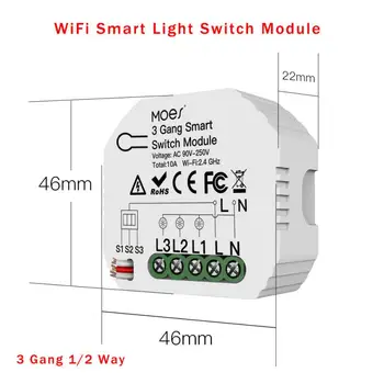Tuya Smart Life Wifi Switch Relay Breaker Module Automation Smart Lighting For Google Home Alexa Echo Remote Control App Timer
Tuya Smart Life Wifi Switch Relay Breaker Module Automation Smart Lighting For Google Home Alexa Echo Remote Control App Timer