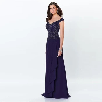 2020 New Elegant Purple Chiffon Cap Sleeve V Neckline Mother of the Bride Dresses Beading Bodice Wedding Party Gowns
2020 New Elegant Purple Chiffon Cap Sleeve V Neckline Mother of the Bride Dresses Beading Bodice Wedding Party Gowns