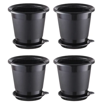4Pcs 10cm Caliber Flower Breathable Slotted Plastic Pot Drainage Plant Pot Mesh Garden Container with Tray - white
4Pcs 10cm Caliber Flower Breathable Slotted Plastic Pot Drainage Plant Pot Mesh Garden Container with Tray - white