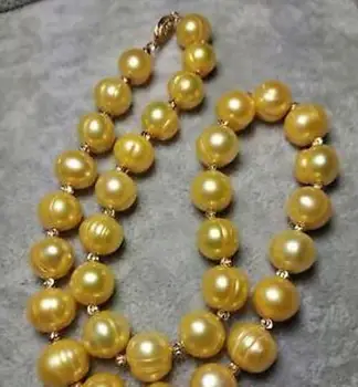 Fashion jewelry Free Shipping 18" Baroque AAA 10-11MM golden SOUTH SEA NATURAL PEARL NECKLACE
Fashion jewelry Free Shipping 18" Baroque AAA 10-11MM golden SOUTH SEA NATURAL PEARL NECKLACE