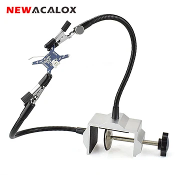 NEWACALOX Table Clamp Soldering Helping Hand Soldering Holder PCB Fixture Clip Third Hand Tool Soldering Station Welding Tool
NEWACALOX Table Clamp Soldering Helping Hand Soldering Holder PCB Fixture Clip Third Hand Tool Soldering Station Welding Tool