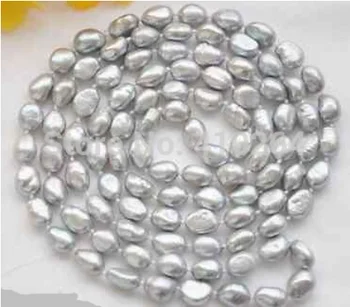 

free shipping $wholesale_jewelry_wig$ free shipping Details about 60" 8-9mm gray baroque freshwater cultured pearl necklace