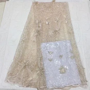 Latest African 3d flower Lace Fabric Beige French Tulle Lace Fabric With sequins 2020 High Quality Lace Nigerian Wedding Fabric
Latest African 3d flower Lace Fabric Beige French Tulle Lace Fabric With sequins 2020 High Quality Lace Nigerian Wedding Fabric