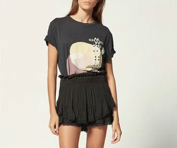 2020 Spring Summer Women Short Sleeve T-shirt with Inverted Print and Irregular Pattern
2020 Spring Summer Women Short Sleeve T-shirt with Inverted Print and Irregular Pattern