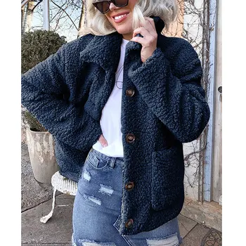 Fashion Hot Sales Pure Color New Arrival 2019 Women Long Sleeve Thicken Warm Solid Color Buttons Coat for Winter Outdoor A66
Fashion Hot Sales Pure Color New Arrival 2019 Women Long Sleeve Thicken Warm Solid Color Buttons Coat for Winter Outdoor A66