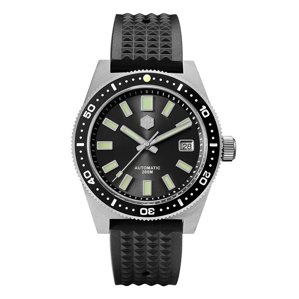 

San Martin Mens Diver Watches Men Automatic Watch 62mas Mechanical Wristwatch 200M Waterproof Luminous Ceramic Bezel NH35 Luxury