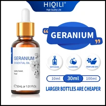 

30ML Premium Geranium Essential Oils HIQILI 100% Pure Natural Plant Flower Aromatherapy Diffuser Oil Rose Ylang Ylang Chamomile