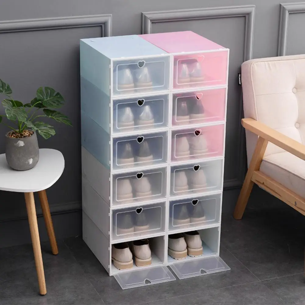 6PCS/Set Stackable Shoe Storage Box Foldable Shoe Case Thick Clear Plastic Shoe Storage Organizer Need To Be Assembled
6PCS/Set Stackable Shoe Storage Box Foldable Shoe Case Thick Clear Plastic Shoe Storage Organizer Need To Be Assembled