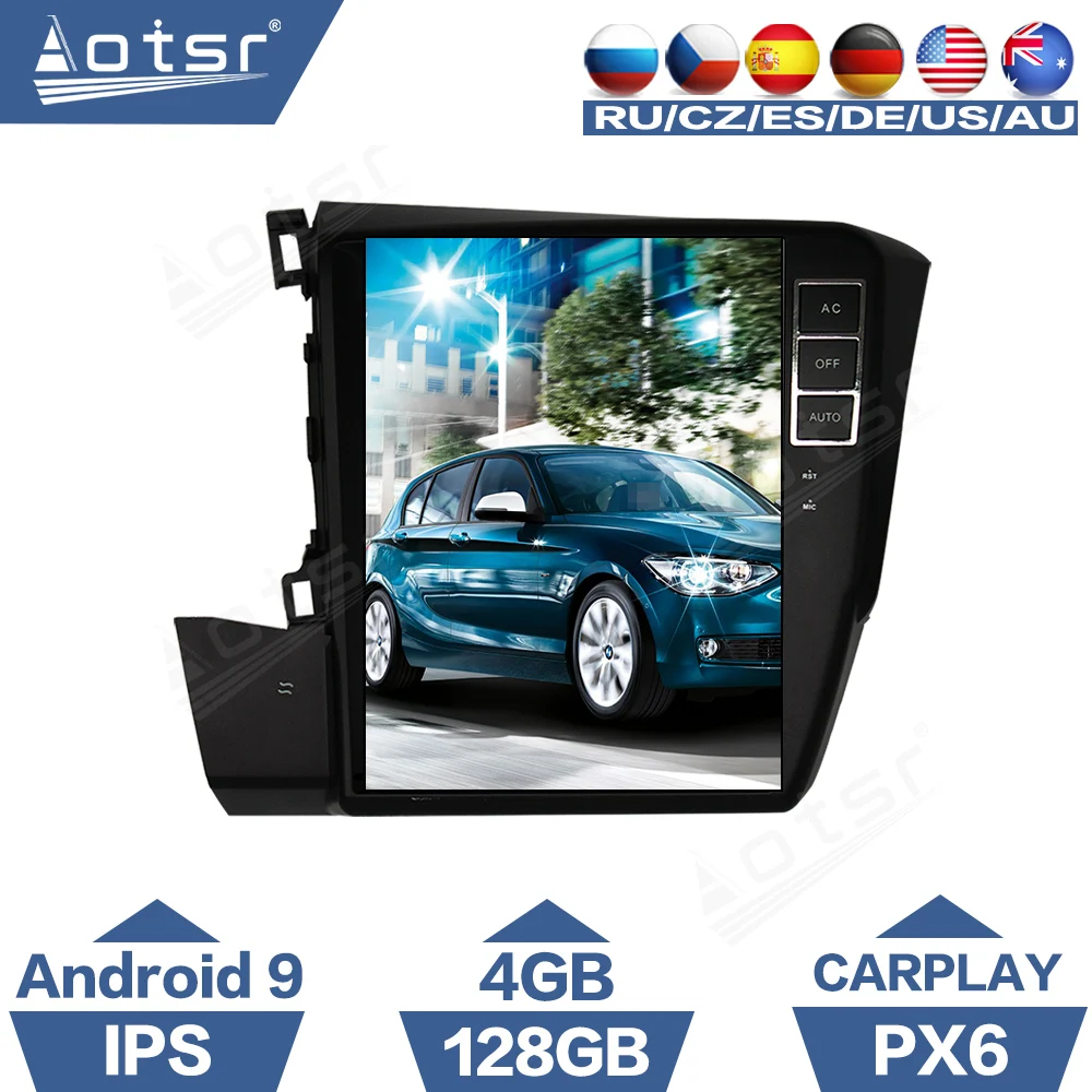 128G Android 9 Car Radio Coche Tesla Style Autoradio For Honda Civic 2012 - 2015 GPS Navigation DSP Carplay Multimedia Player 
128G Android 9 Car Radio Coche Tesla Style Autoradio For Honda Civic 2012 - 2015 GPS Navigation DSP Carplay Multimedia Player