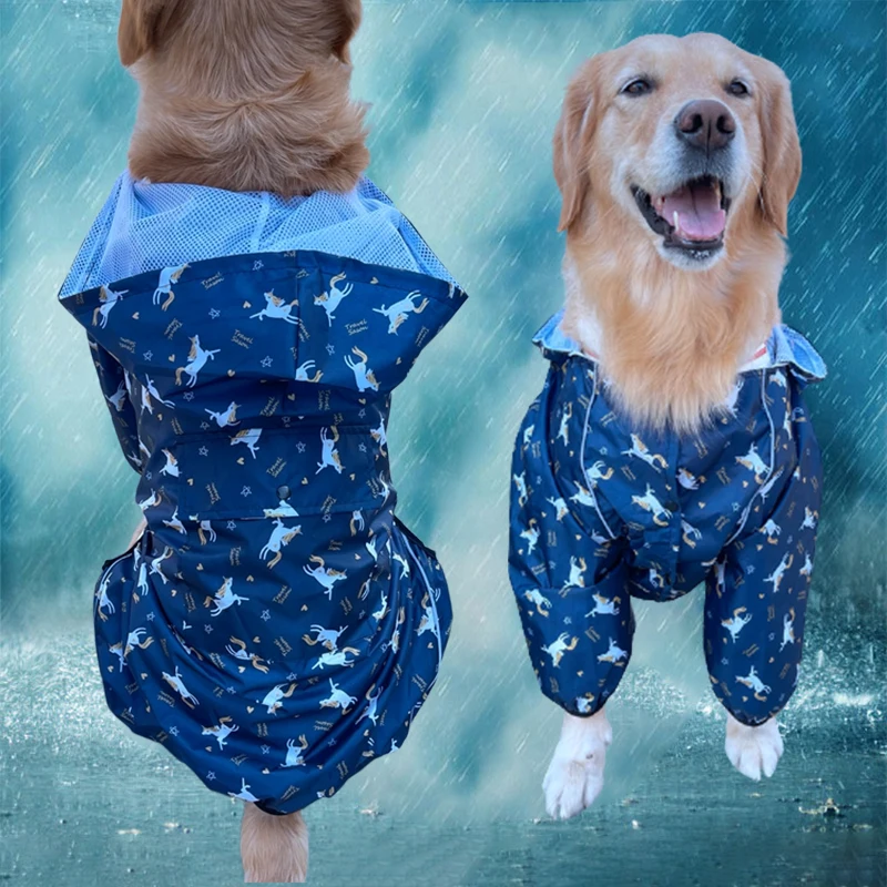 Printing Large Dog Raincoat Waterproof Outdoor big Dog Clothes Coat Rain Jacket Reflective Medium big dog poncho Breathable mesh
Printing Large Dog Raincoat Waterproof Outdoor big Dog Clothes Coat Rain Jacket Reflective Medium big dog poncho Breathable mesh