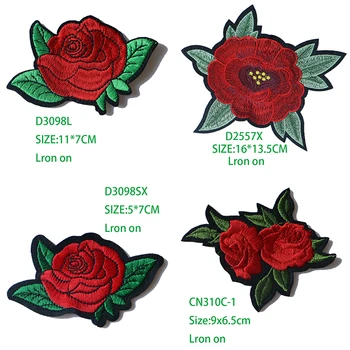 Rose with Leaves in Love Embroidered Iron on Patches for Clothing DIY Stripes Clothes Patchwork Sticker Custom Flowers Badges
Rose with Leaves in Love Embroidered Iron on Patches for Clothing DIY Stripes Clothes Patchwork Sticker Custom Flowers Badges