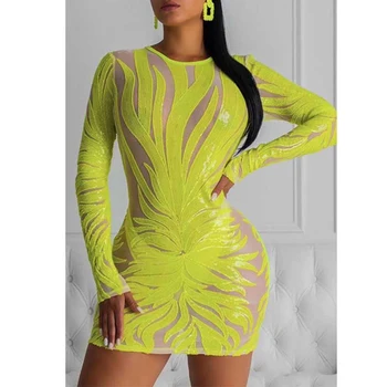 HIGH QUALITY Runway 2020 Stylish Designer Dress Women's Glitter Sequined Sheath Mesh Dress 
HIGH QUALITY Runway 2020 Stylish Designer Dress Women's Glitter Sequined Sheath Mesh Dress