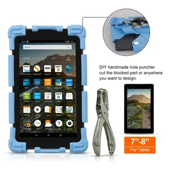 Universal 7-8 Inch Tablet Case, Silicone Shockproof Durable Self-stand Protective Case Cover With DIY Puncher
Universal 7-8 Inch Tablet Case, Silicone Shockproof Durable Self-stand Protective Case Cover With DIY Puncher