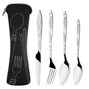 4 Pcs Stainless Steel Knifes Fork Spoon Family Travel Camping Cutlery Eyeful for Camping Outdoor Picnic Mini Tableware Set
4 Pcs Stainless Steel Knifes Fork Spoon Family Travel Camping Cutlery Eyeful for Camping Outdoor Picnic Mini Tableware Set