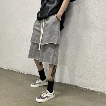 High Street Fake Two-piece Double-layer Terry Drawstring Shorts Mens Retro Hip-hop Loose Solid Five-point Casual Shorts
High Street Fake Two-piece Double-layer Terry Drawstring Shorts Mens Retro Hip-hop Loose Solid Five-point Casual Shorts