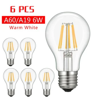 6PCS Brand New And High Quality E26 A60 Dimmable Light Bulbs LED Edison Vintage Lamp 4W/6W/8W Ultra-bright
6PCS Brand New And High Quality E26 A60 Dimmable Light Bulbs LED Edison Vintage Lamp 4W/6W/8W Ultra-bright