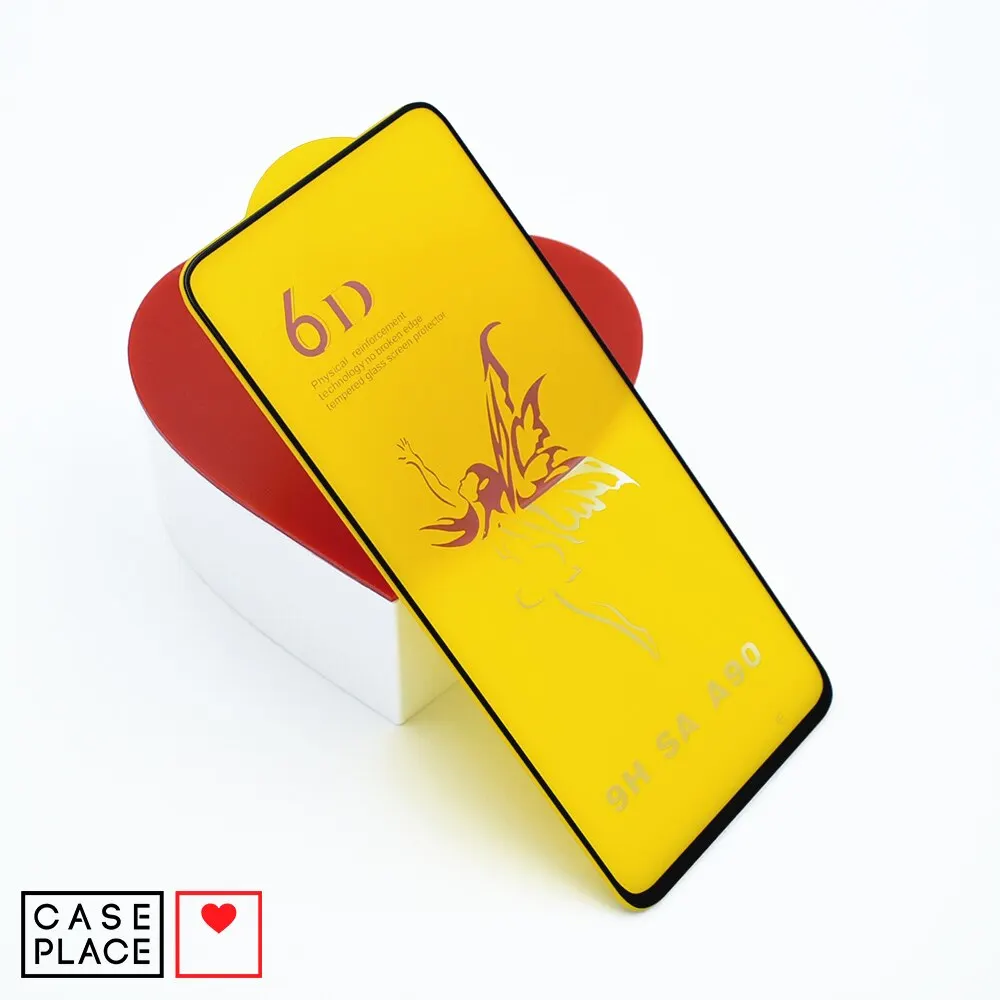 Защитное 3D стекло PREMIUM для Samsung Galaxy A80 A90 черное | Мобильные телефоны и аксессуары