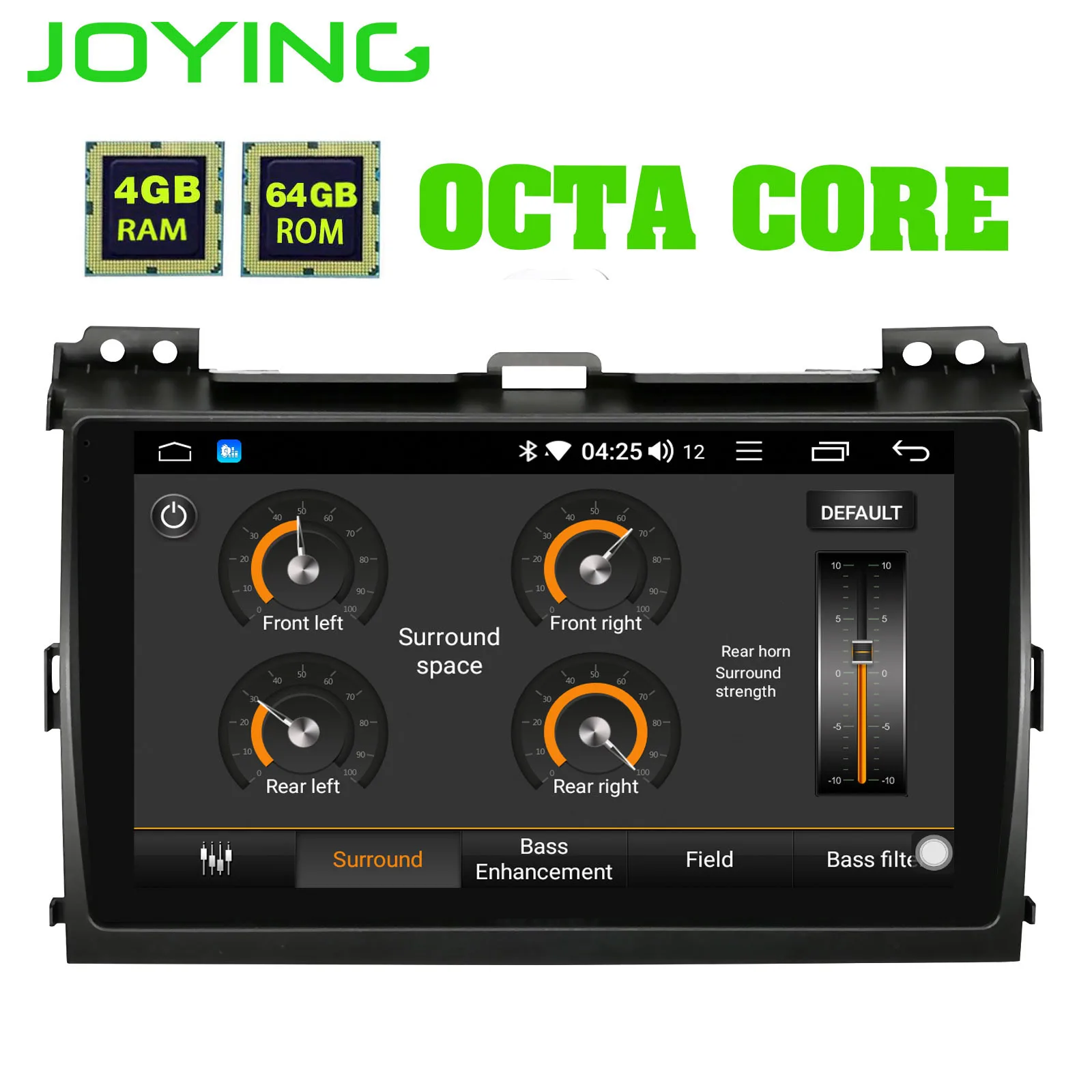 4G + 64G ROM 9 дюймов 1 din Android 8 Восьмиядерный автомобильный dvd плеер для Toyota Land Cruiser Prado 120