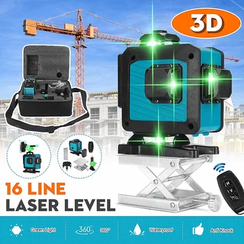 Laser Level-16 Line 360 Horizontal Vertical Cross 3D Green Light Laser Level Self-Leveling Measure Super Powerful Laser Beam
Laser Level-16 Line 360 Horizontal Vertical Cross 3D Green Light Laser Level Self-Leveling Measure Super Powerful Laser Beam