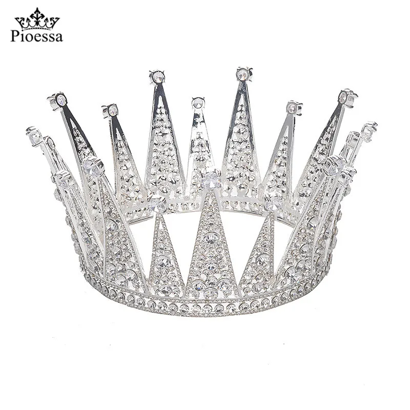 Fashion Tiaras Vintage Crystal Crown Bridal Headdress Wedding Hair Accessories Round Princess Crown Hair Accessories Queen Crown
Fashion Tiaras Vintage Crystal Crown Bridal Headdress Wedding Hair Accessories Round Princess Crown Hair Accessories Queen Crown