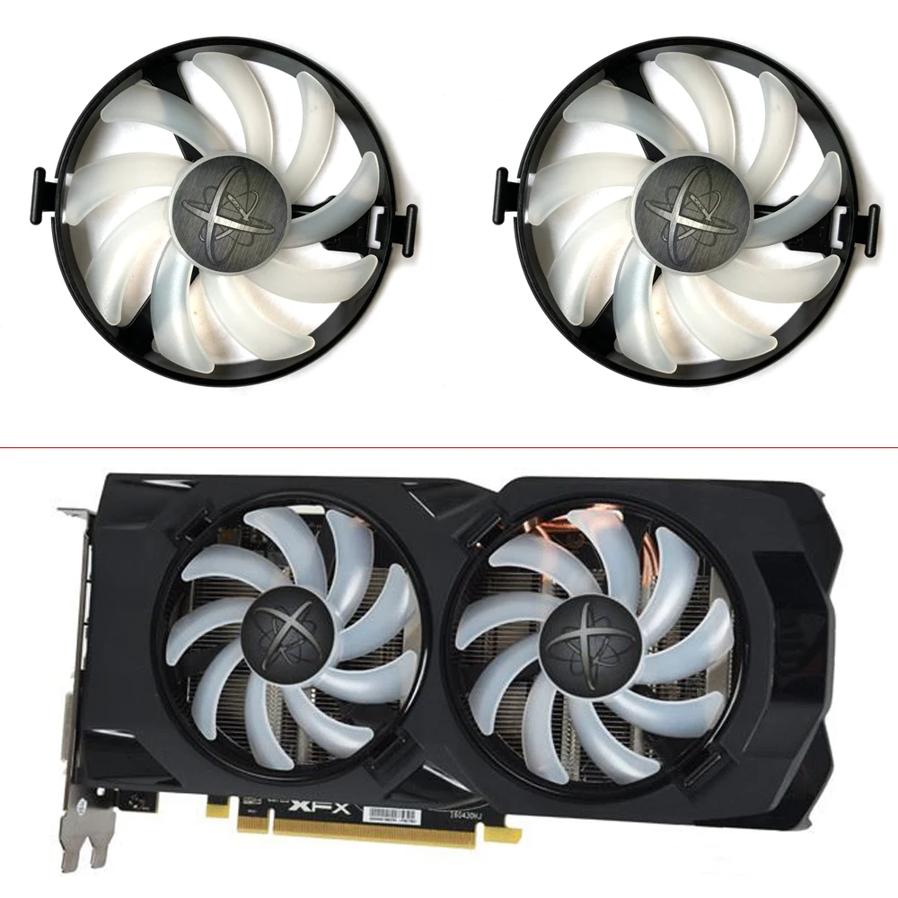 Вентилятор для графического процессора XFX AMD Radeon RX FDC10U12S9-C 470 480 RX580 RX480 RX470 |