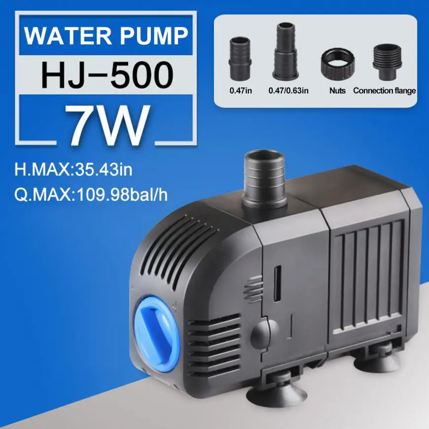 7w 220V-240V Multifunctional Submersible Pump Fish Tank Water Wave Pump Koi Garden Pond Super Strong Water Pump
