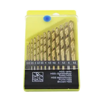 Titanium Plated 13Pc/19Pc Twist Drill Set Straight Handle Iron Pistol Drill Bit Aluminum Alloy Plastic Woodworking Reamer
Titanium Plated 13Pc/19Pc Twist Drill Set Straight Handle Iron Pistol Drill Bit Aluminum Alloy Plastic Woodworking Reamer