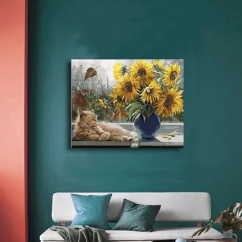 cat and sunflowers oil picture paints paintings by numbers with painting by numbers acrylic paint wall decoration frames
cat and sunflowers oil picture paints paintings by numbers with painting by numbers acrylic paint wall decoration frames