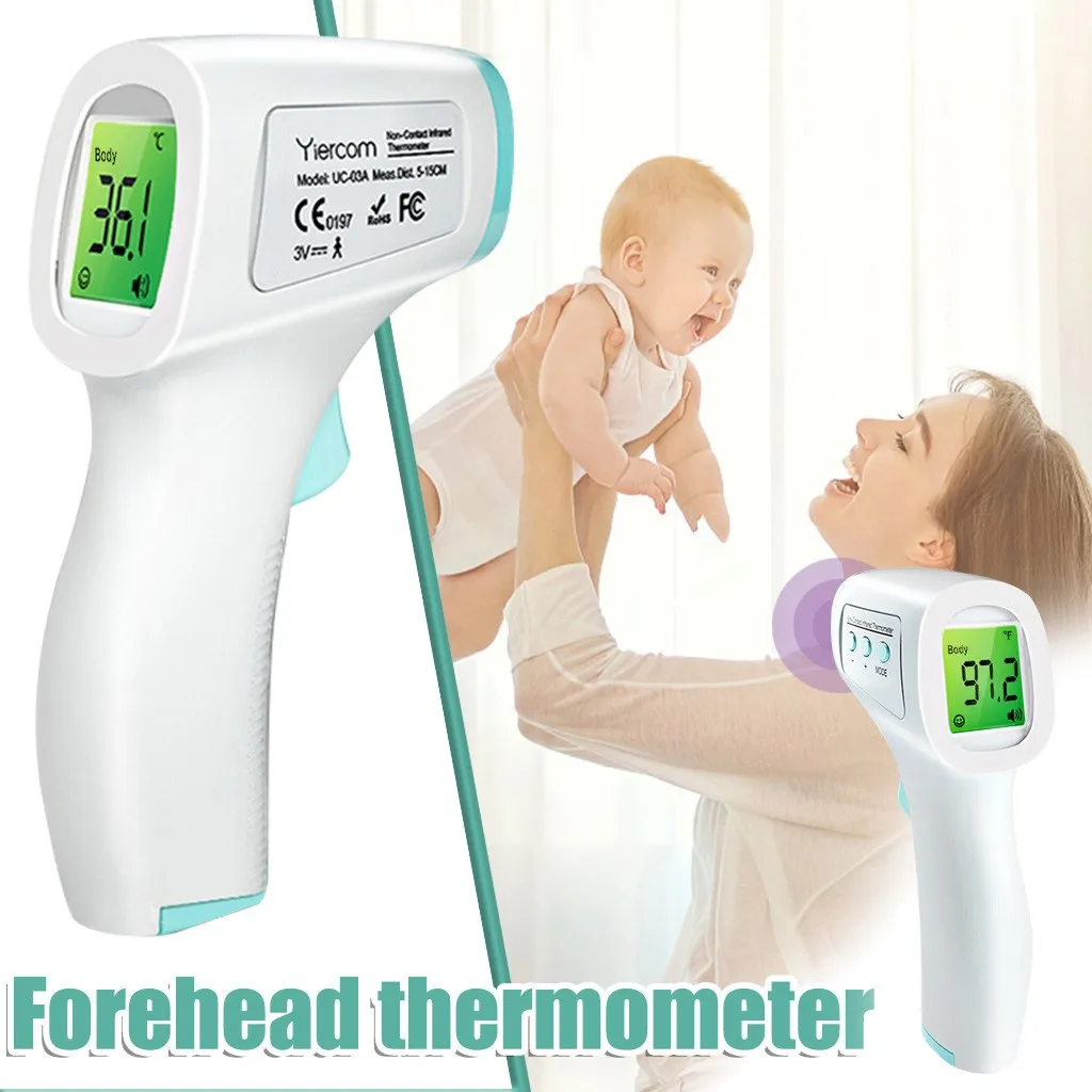 LCD Digital Non-Contact IR Infrared Thermometer strong readability Forehead Body Temperature Tool for office home supermarket
LCD Digital Non-Contact IR Infrared Thermometer strong readability Forehead Body Temperature Tool for office home supermarket