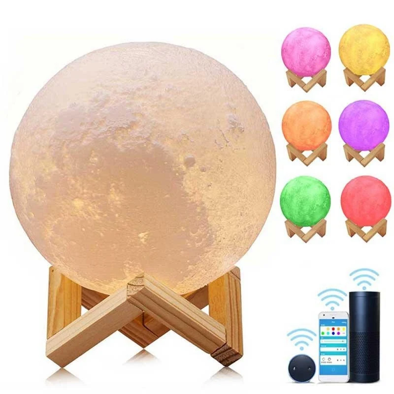 USB Rechargeable 3D Colorful Moon Lamp WiFi Moon Lamp APP Control LED Moon Lamp Night Light Home Decor Creative Gift Drop ship
USB Rechargeable 3D Colorful Moon Lamp WiFi Moon Lamp APP Control LED Moon Lamp Night Light Home Decor Creative Gift Drop ship