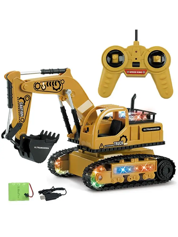 2.4G RC Excavator Toy 4CH Electric Engineering Car Model With Led Light 180 Degree Rotated Metal Shovel Toys For Children
2.4G RC Excavator Toy 4CH Electric Engineering Car Model With Led Light 180 Degree Rotated Metal Shovel Toys For Children