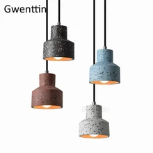 

Vintage Cement Pendant Light Fixtures Nordic Hanging Loft Industrial Lamp for Living Room Bedroom Home Deco Suspension Luminaire