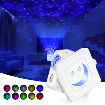 Square Star sky night light projector Smart APP wifi Control Ocean Waving Lights Magic Projector Light Dimmable LED Lamp for Kid
Square Star sky night light projector Smart APP wifi Control Ocean Waving Lights Magic Projector Light Dimmable LED Lamp for Kid