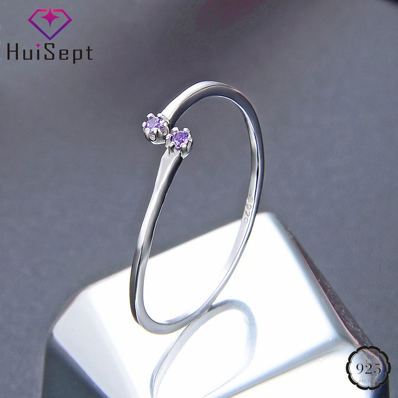 HuiSept Trendy 925 Sterling Silver Ring with Amethyst Gemstone Ornament Jewellery Open Rings for Women Wedding Promise Wholesale
HuiSept Trendy 925 Sterling Silver Ring with Amethyst Gemstone Ornament Jewellery Open Rings for Women Wedding Promise Wholesale