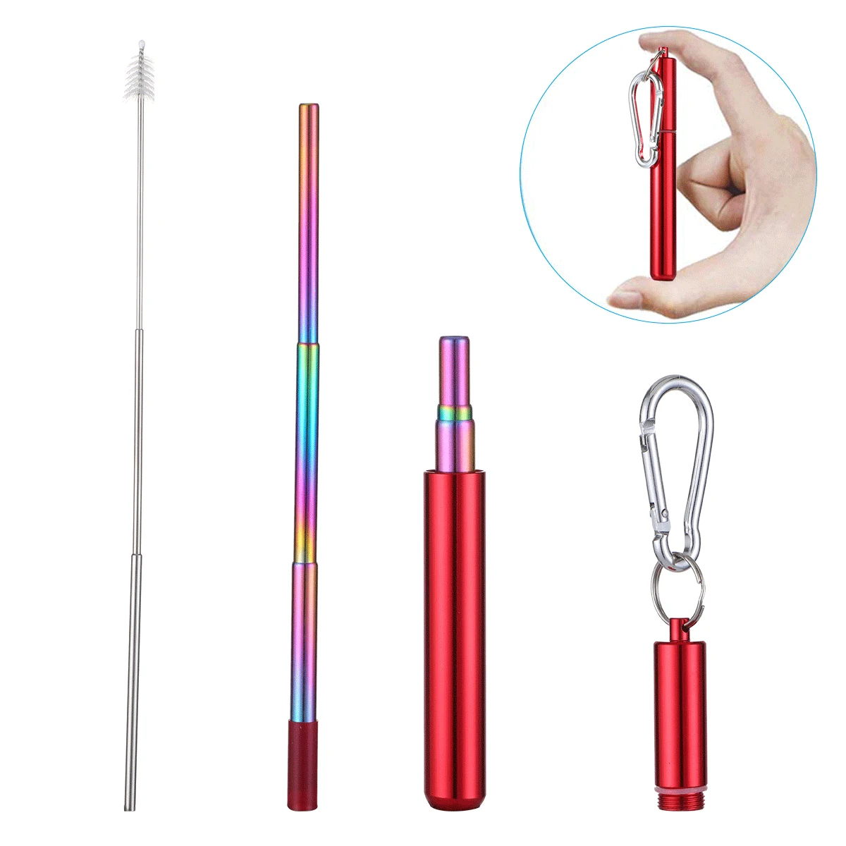 Portable Reusable Metal Drinking Straw Stainless Steel Collapsible Telescopic Drinking Straw Telescopiic Set With Case And Brush
Portable Reusable Metal Drinking Straw Stainless Steel Collapsible Telescopic Drinking Straw Telescopiic Set With Case And Brush