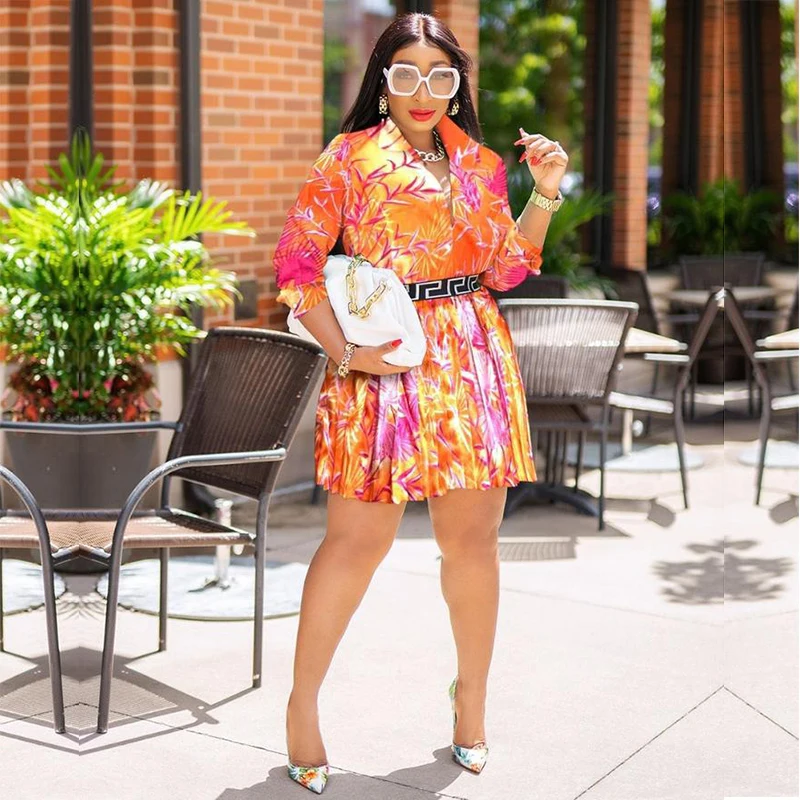 New African Pleated Shirt Dresses Women Autumn Clothing Fashion Print Short Dress Kaftan Abayas Elegant Lady Party Gown Vestidos
New African Pleated Shirt Dresses Women Autumn Clothing Fashion Print Short Dress Kaftan Abayas Elegant Lady Party Gown Vestidos