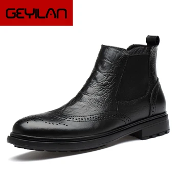 2020 High top Men leather shoes casual genuine leather fashion designer luxury winter warm boots big size 47
2020 High top Men leather shoes casual genuine leather fashion designer luxury winter warm boots big size 47