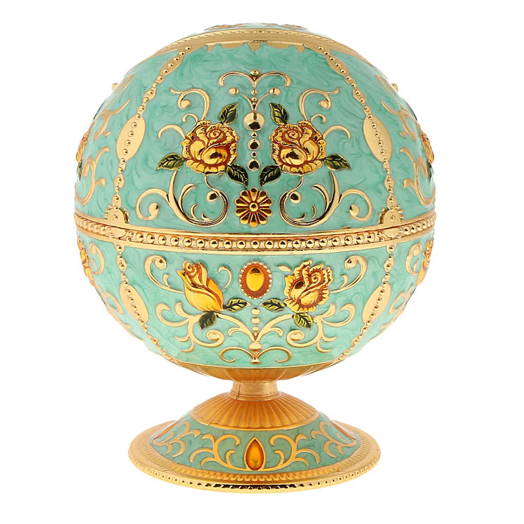 Zinc Alloy Jewelry Box With Lid Windproof Ashtray Vintage Flower Embossed Jewelry Jar Trinket Case Storage Zinc Alloy Jewelry Box With Lid Windproof Ashtray Vintage Flower Embossed Jewelry Jar Trinket Case Storage
