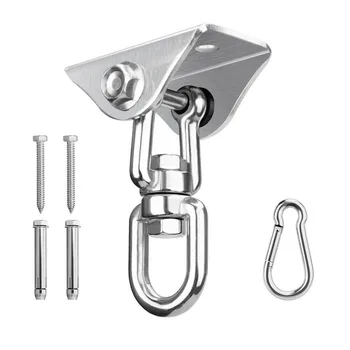 360 Degree Hammock Hanging Chair Ceiling Mount Spring Snap Swivel Hooks Kit Stainless Steel Hanging Accessories
360 Degree Hammock Hanging Chair Ceiling Mount Spring Snap Swivel Hooks Kit Stainless Steel Hanging Accessories