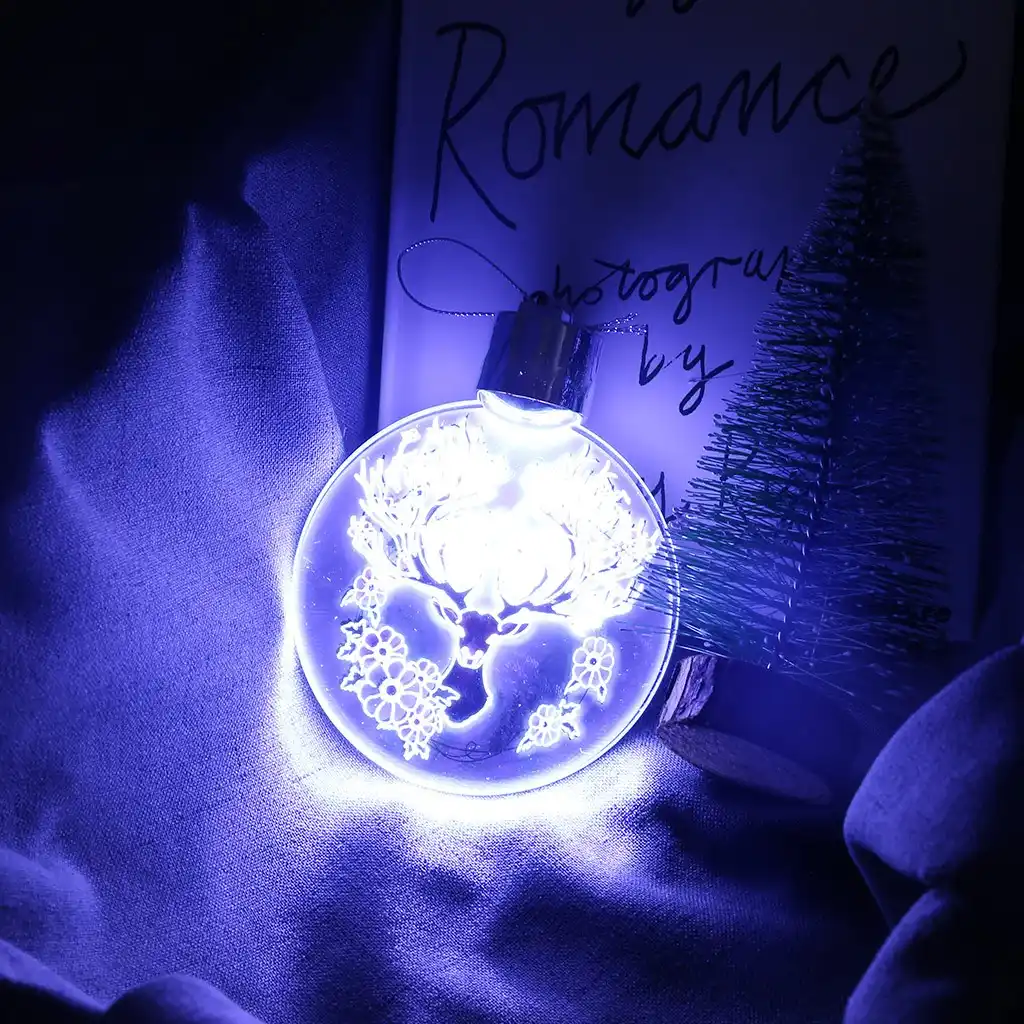 elk pattern christmas gifts 13x19x4cm christmas night light diy