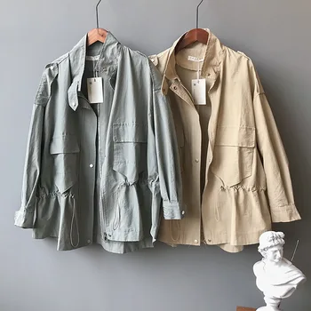 New Spring Autumn Long Sleeve Outwear for Women Casual Long Sleeve Students Trenchcoats Solid Color Zipper Female Windbreaker
New Spring Autumn Long Sleeve Outwear for Women Casual Long Sleeve Students Trenchcoats Solid Color Zipper Female Windbreaker