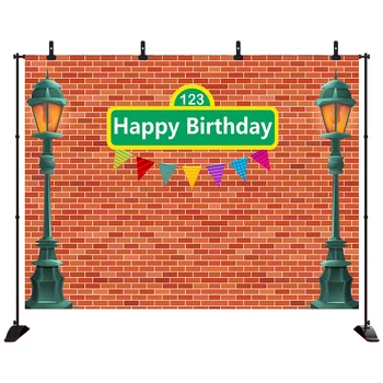 Birthday Cartoon Red brick wall Photography Background Colorful banner Baby Photo birthday party Photography Backgrounds
Birthday Cartoon Red brick wall Photography Background Colorful banner Baby Photo birthday party Photography Backgrounds